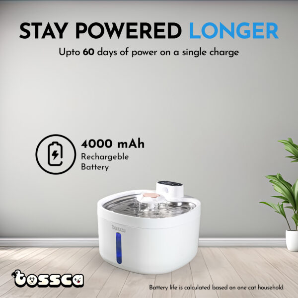 Tossca Pet Water Fountain for Cat and Dog - Image 3